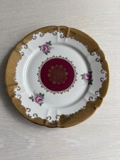 Oskar Schlegelmilch Teller Kuchenteller Blütendekoration Goldfarben 19 cm