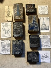 7x VINTAGE METALL auf HOLZ