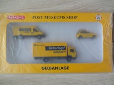 Wiking 81-15 Fahrzeug-Set Gelbanlage Post Museums Shop in OVP