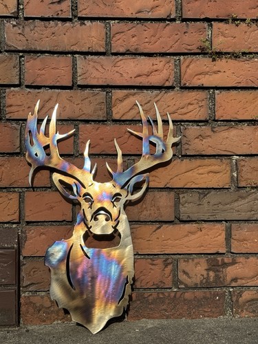 Hirsch wanddeko aus stahl - wanddeko, mm