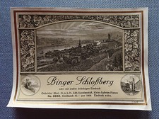 altes Weinetikett Musteretikett Etikett Label Binger Schlossberg Illert Hanau