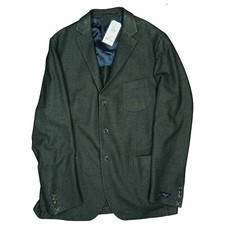 EDUARD DRESSLER Herren Jacke Sakko Blazer Business Wolle Kaschmir 54 XL Grün NEU