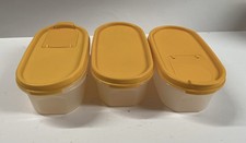 Tupperware Eidgenosse 1611, 0,5 Liter, Schüttdeckel GELB, Gebraucht, 3er SET