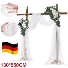 Querbehang Freihanddeko Weiß