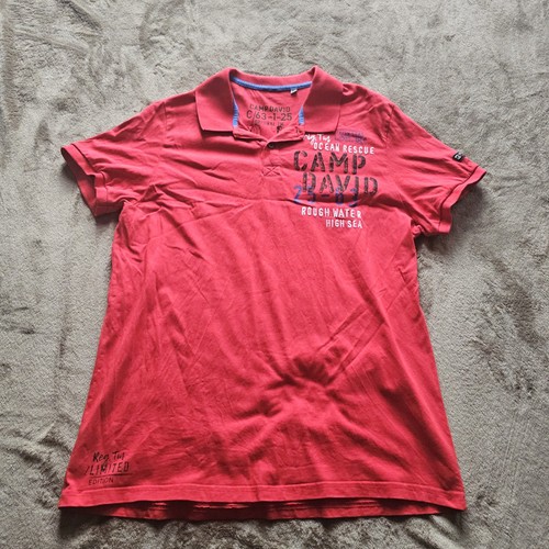 Camp david poloshirts rot - david,