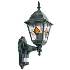 HOFSTEIN Quartucciu Außenwandlampe mit Bewegungsmelder Metall/Glas, E27, IP44