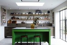 Massivholz Kücheninsel nach