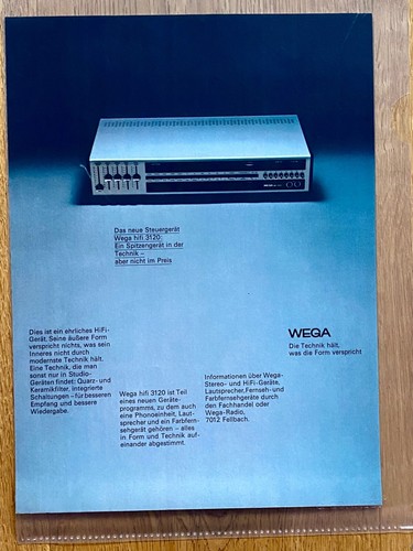 Wega hifi 3120 - , steuergerät