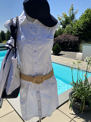 Damen hemdblusenkleid weiß - damen,