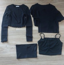 Schwarze Oberteile GR. M Damen 5 Teile