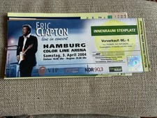 „Eric Clapton “  Konzertticket Hamburg 2004