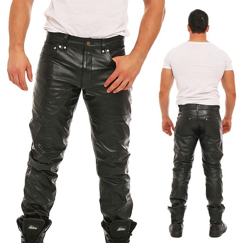 Echt leder herren hose - leder,
