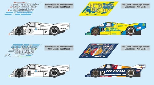 Decals porsche 962c mans - porsche, le