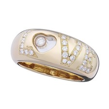 Chopard Ring HAPPY DIAMONDS LOVE HEART Diamanten 750er Gelbgold  822899