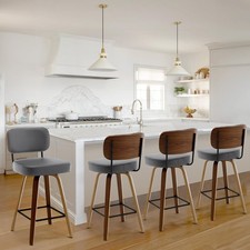 Grau PU Leder Drehbarhocker