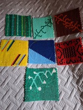 7 x DDR Perlenuntersetzer