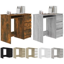 Schreibtisch Computertisch Holz Bürotisch Arbeitstisch Tisch mit 3 Schubladen 