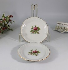 Johann Haviland Bavaria 2 x Schälchen Teebeutelablage Ø 9 cm. Moosrose Goldrand