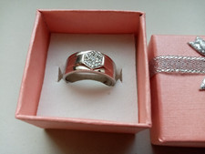 DIAMANT-SILBERRING 0,112  ct.925 Sterling Silber  RW 16 NEU /box Zertifikat TIPP