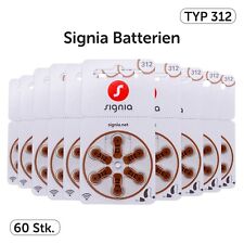 Signia Hörgeräte Batterien 312 braun - 60x + GRATIS Reinigungstuch inkl. Versand