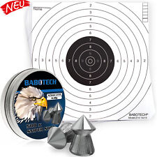 500 Diabolos 4,5mm Spitzkopf + 100 Zielscheiben für Luftgewehr Luftpistole Dose