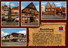 RENDSBURG am Nord-Ostsee-Kanal color AK Geschichte & Chronik-Karte Postkarte