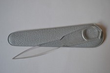 alter DDR Brieföffner Kunststoff mit Lupe im Etui Hülle Vintage Deko