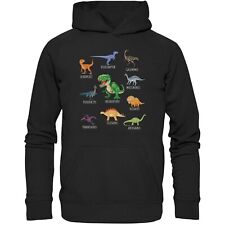 Dinosaurier Arten Hoodie Kinder | T Rex Dino Kapuzenpullover | Süße Geschenkidee