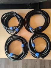 PA Lautsprecher Kabel 5m, Speakon Kompatibel, 4-adrig, 4 Stück, 4x2,5qmm