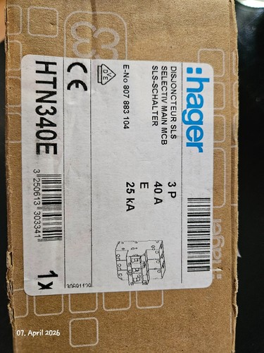 Hager htn340e sls schalter - htn340e, sls-schalter