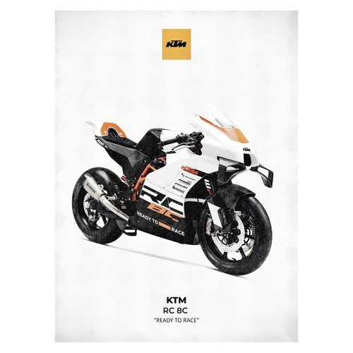 Motorradrennen ktm poster - ktm, |