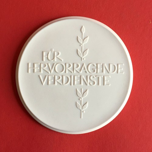 Ddr porzellan medaille dresden - porzellan,