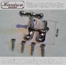 Riegel, Vitrinen, Schrank, Schaukasten, Verschluss, Schränke, Messing verchromt