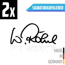 2x Vinyl-Sticker "Walter Röhrl" Unterschrift Signatur Rallye Audi Quattro S1 S2