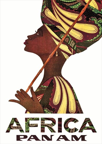 Africa pan vintage travel - pan, |