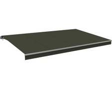 SunStyle Gelenkarmmarkise Markise Sonnenschutz 4x3m Stoff Uni grau