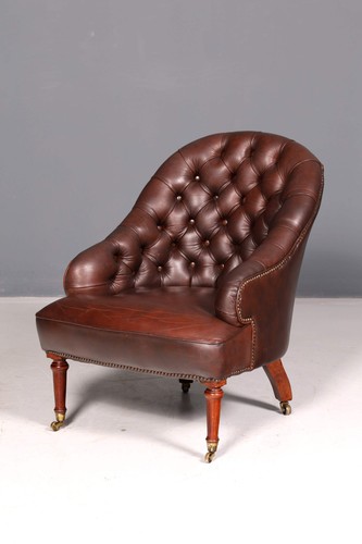 Chesterfield ledersessel braun - ledersessel,