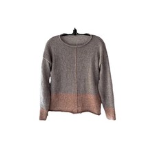 PULLOVER, Pulli, NEU, grau, handgestr., LANA GROSSA, Baumwolle/Merino, Gr. 38