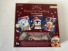 Set Mit 3 x Lustige Diamond Painting Bildern Weihnachten