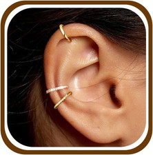 Ear cuff gold - cuff, gold/silber