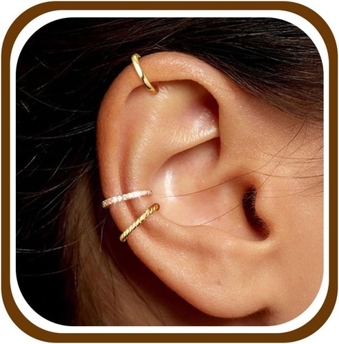 Ear cuff gold silber - cuff, gold/silber
