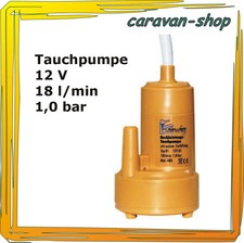 Tauchpumpe 12 V 18 l/min Trinkwasser Frischwasser, Wohnwagen Wohnmobil Kanister