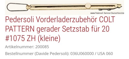 Setzstab zündhütchen davide - zündhütchen,