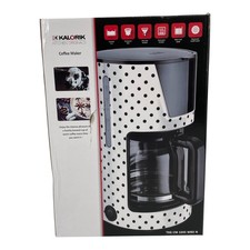 Kalorik Filter-Kaffeemaschine TKG CM 1045 WBD N - weiß schwarz gepunktet - Retro