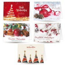 Weihnachtskarten Klappkarten mit Umschlag 17x12cm Fachhandelsqualität
