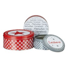 3er Set Metall Gebäck Dose -