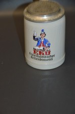 Bierkrug - EKU Erste Kulmbacher Actienbrauerei - mit Deckel - 0,5 Liter