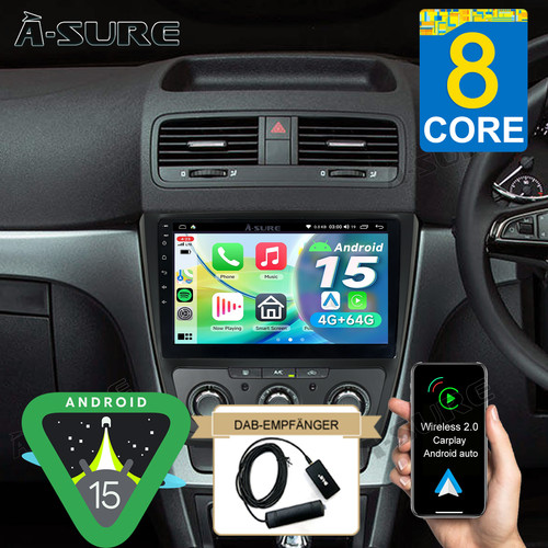 Dab carplay 64g android 15 - 4+64g,