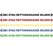 Aufkleber Rettungsgasse Auto