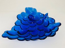 Vintage Kobaltglas Obstvase